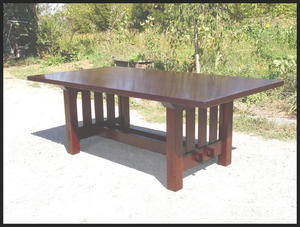 Gustav Stickley Harvey Ellis Inspired Rectangular Dining Table With No Leaves, No Bread Board Ends..